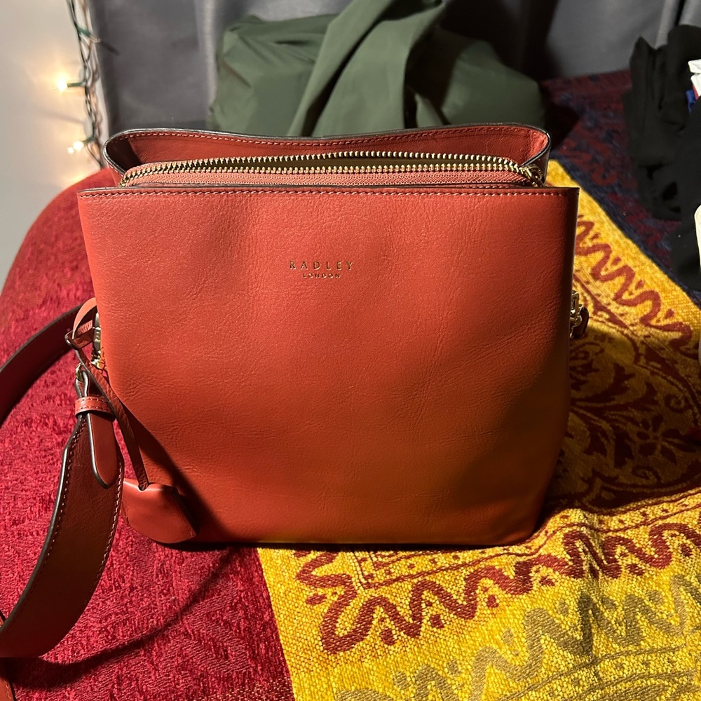 Pink-Brown Radley Crossbody Bag Purse